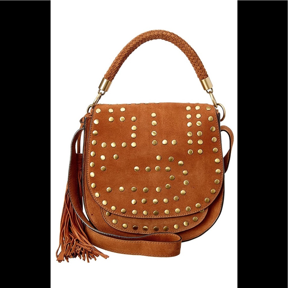 Sam Edelmans Heidi Leather studded saddle handbag